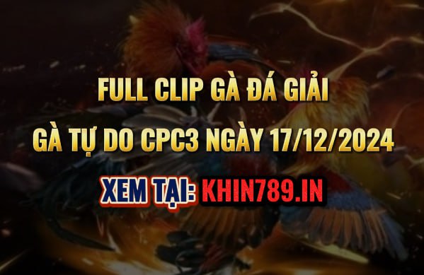 Gà Đá Giải CPC3 Ngày 17/12/2024